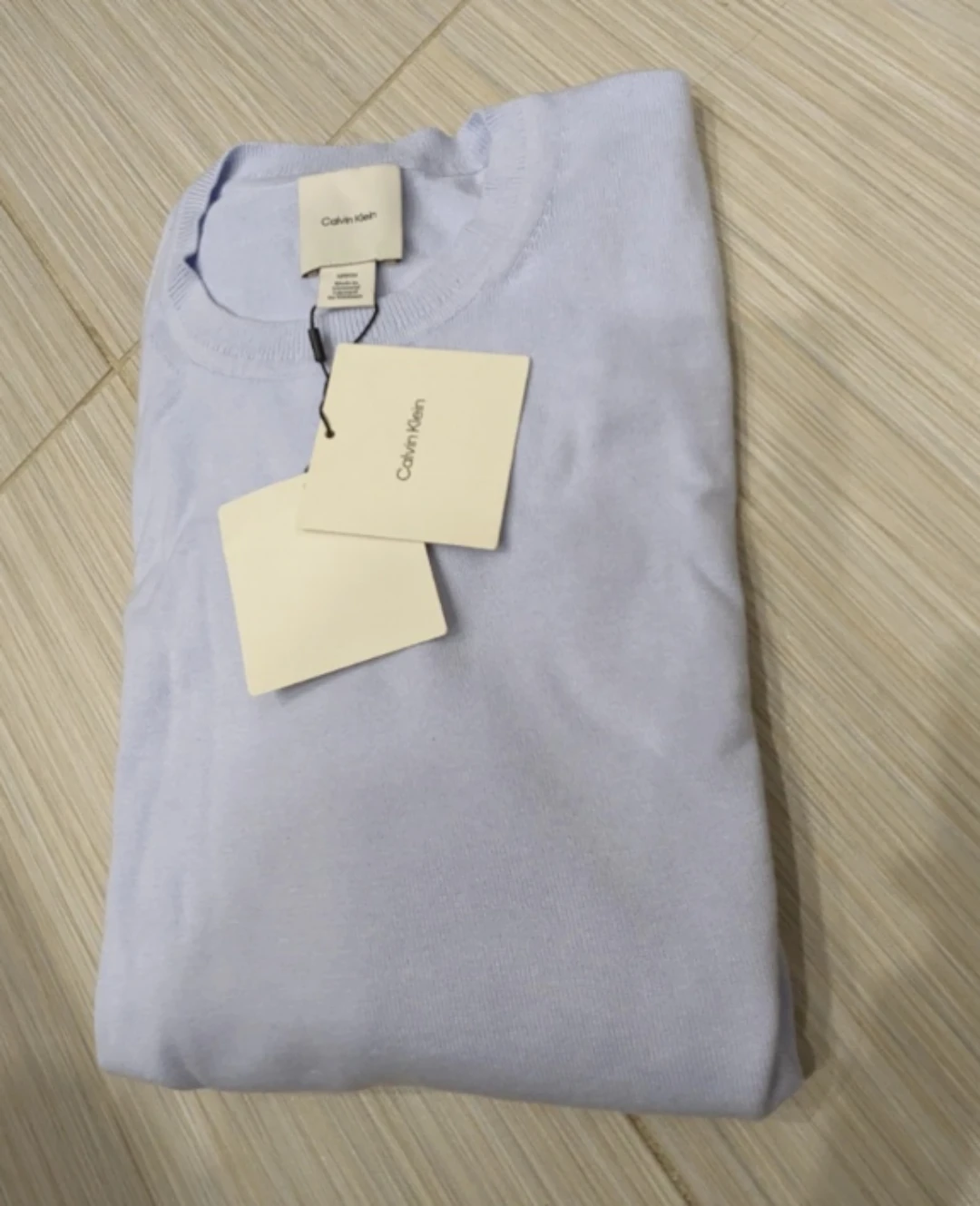 🏆Calvin Klein Men's Light Blue Crewneck Sweater - Size Small - photo 4