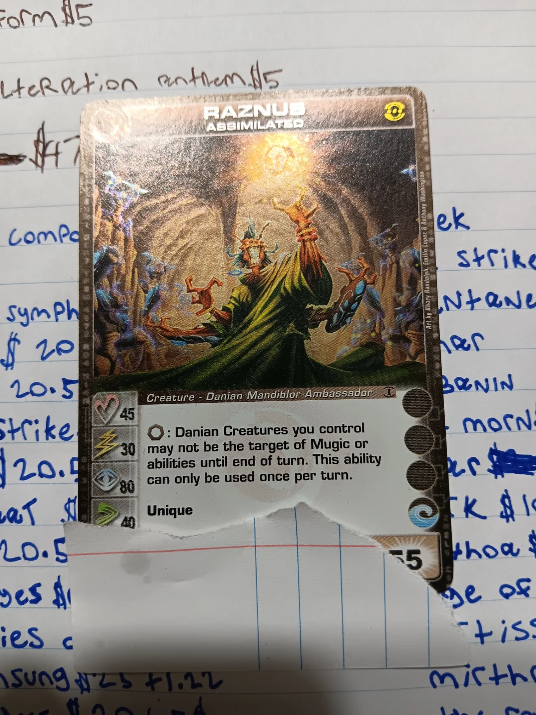 Chaotic Trading Card - Raznus