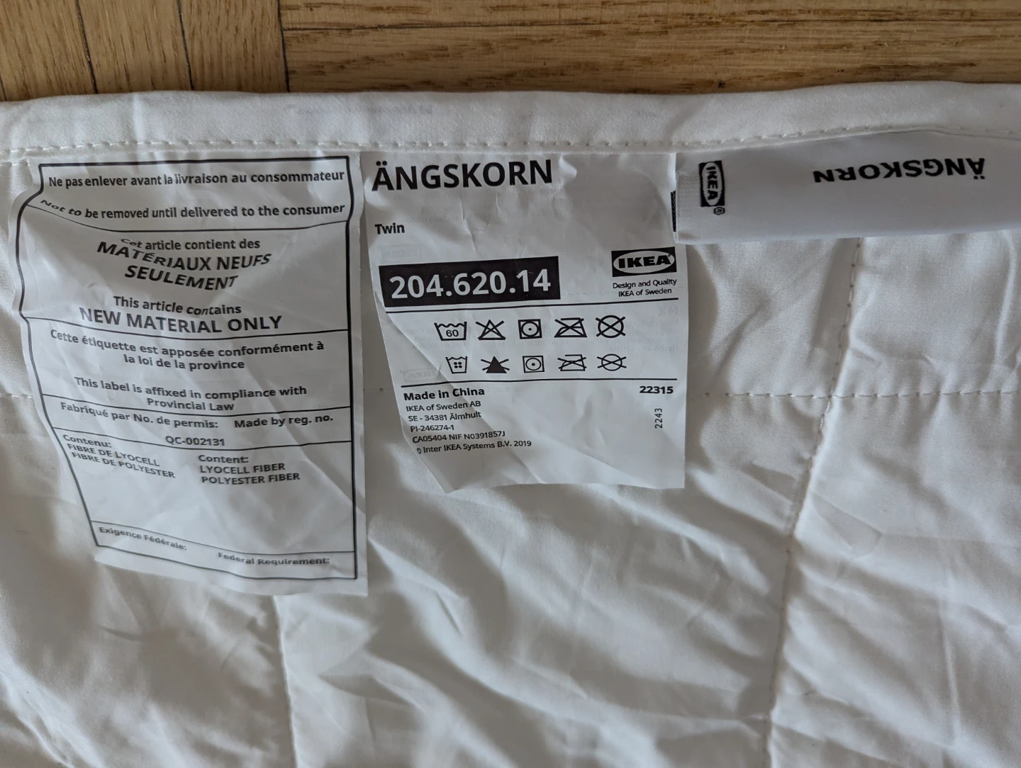 IKEA ÄNGSKORN Mattress Protector - Twin - Like new - photo 5