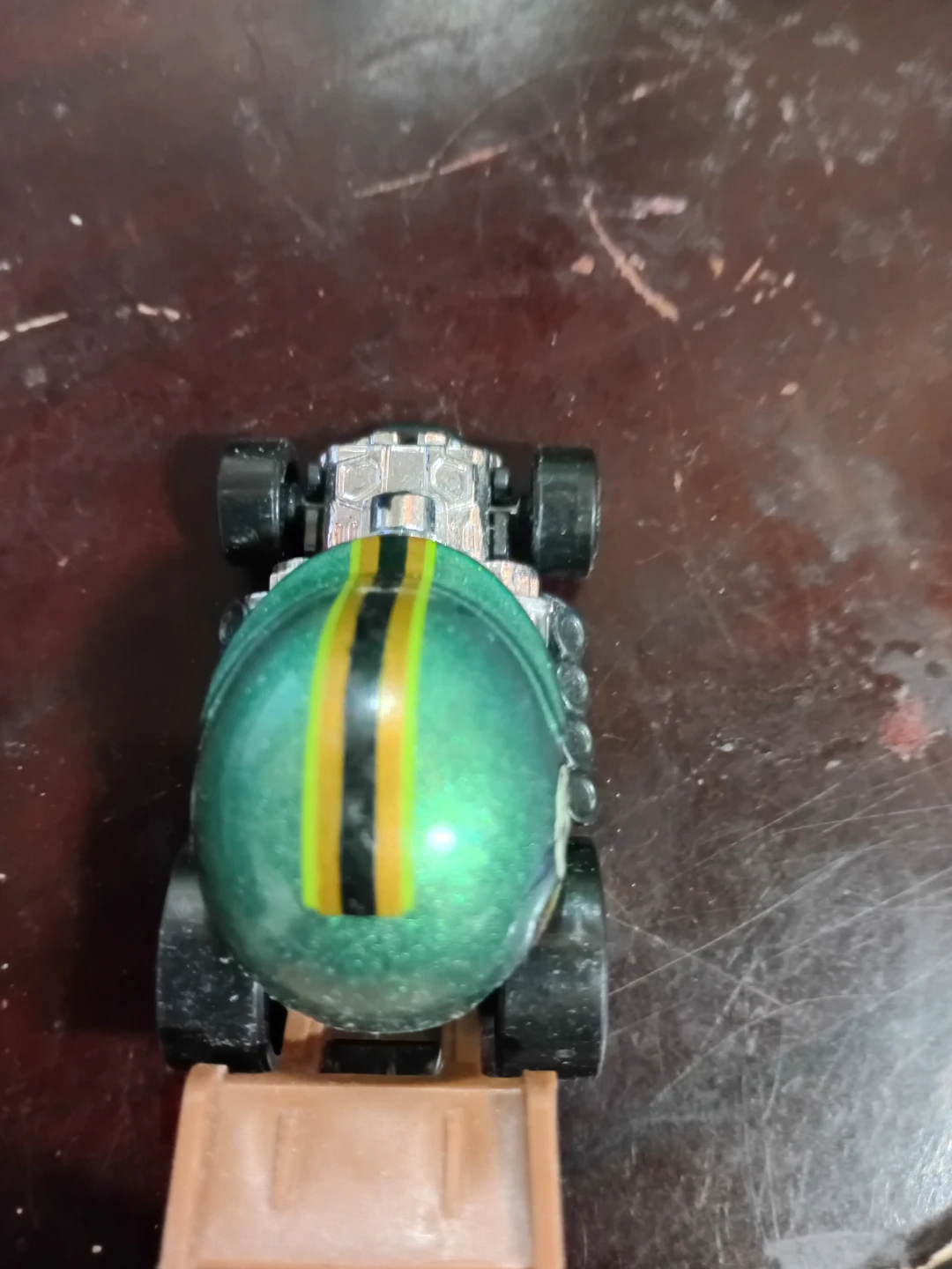 Hot Wheels Green Helmet Race Car Toy - photo 3