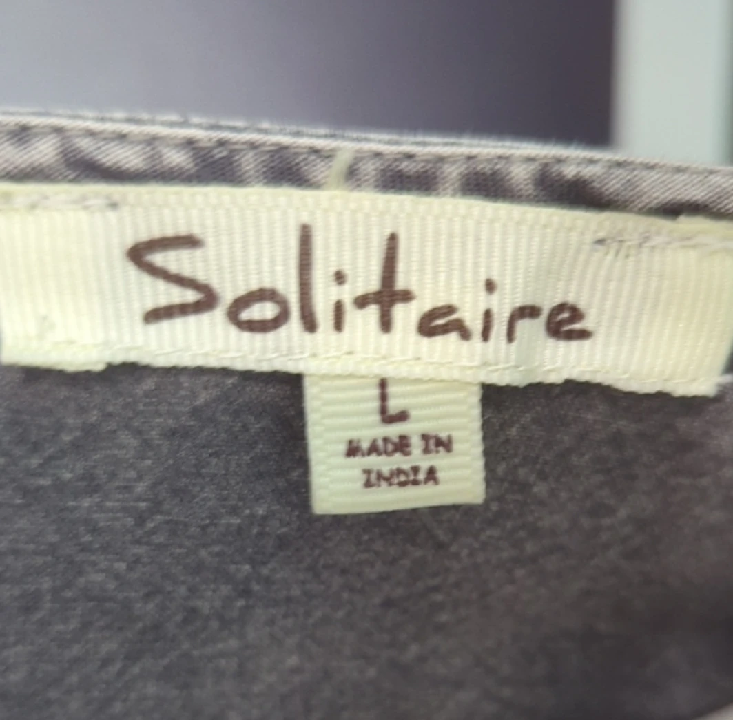 Solitaire Women's Grey Embroidered Long Sleeve Top - Size L - photo 4