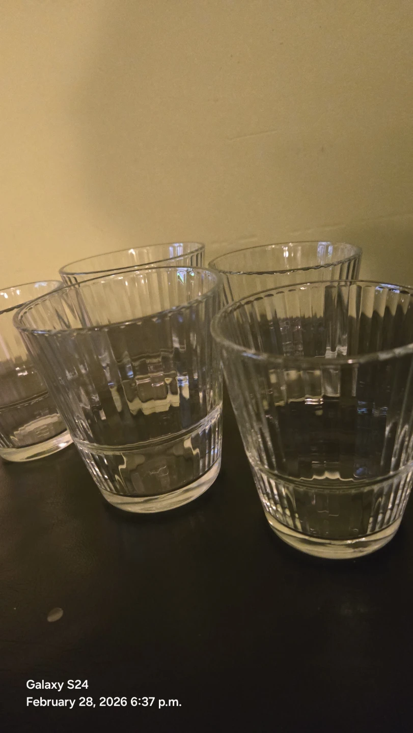 Set of 5 Clear Glass Tumblers - photo 2