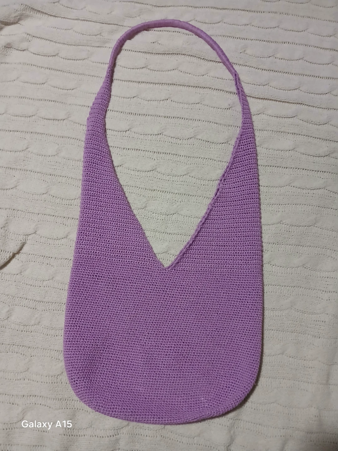Lavender Crochet Shoulder Bag