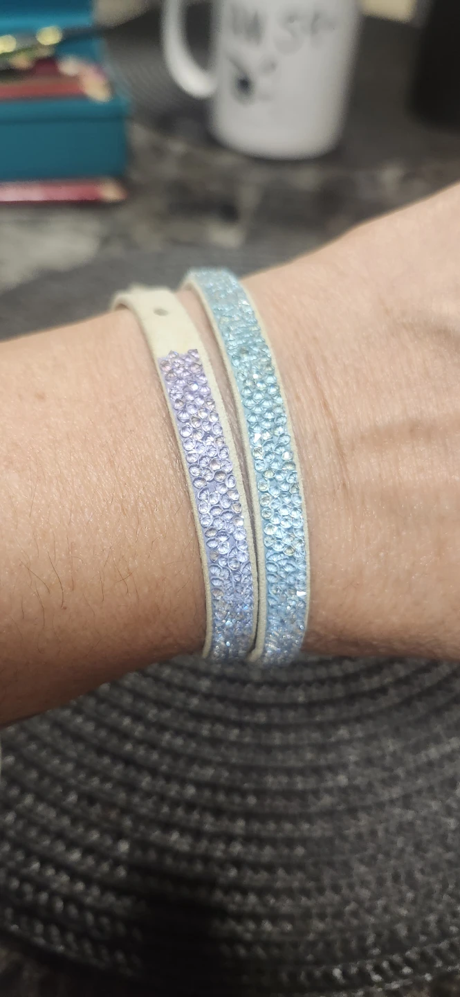 Origami Owl Bracelet with Blue and Purple Crystals - photo 3