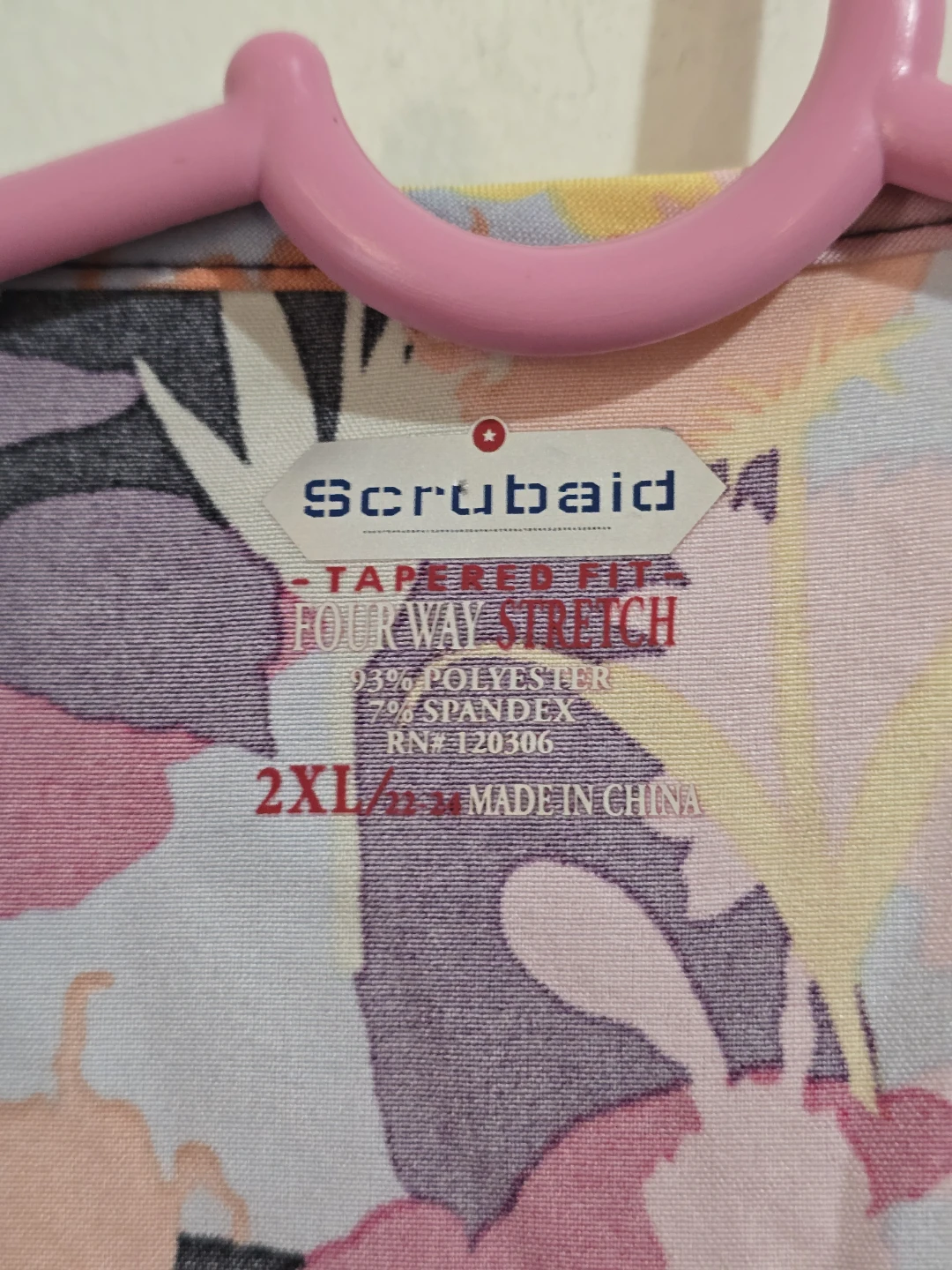 Scrubaid Women's Floral Print V-Neck Scrub Top Size 2XL - photo 3