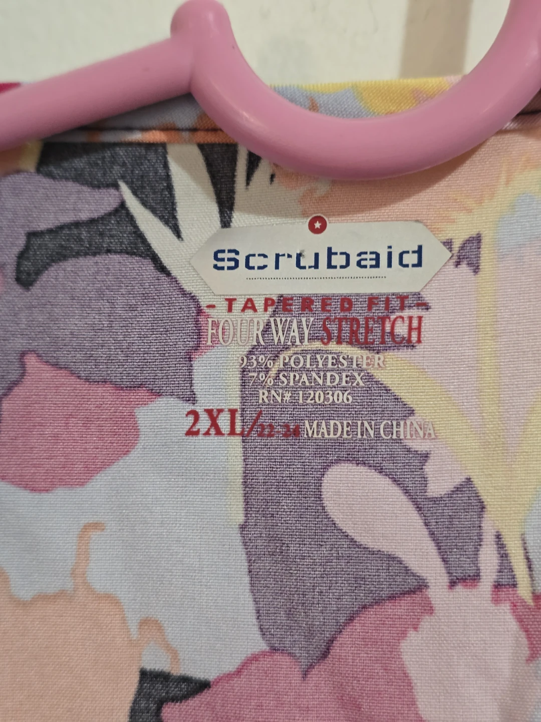 Scrubaid Women's Floral Print V-Neck Scrub Top Size 2XL - photo 4
