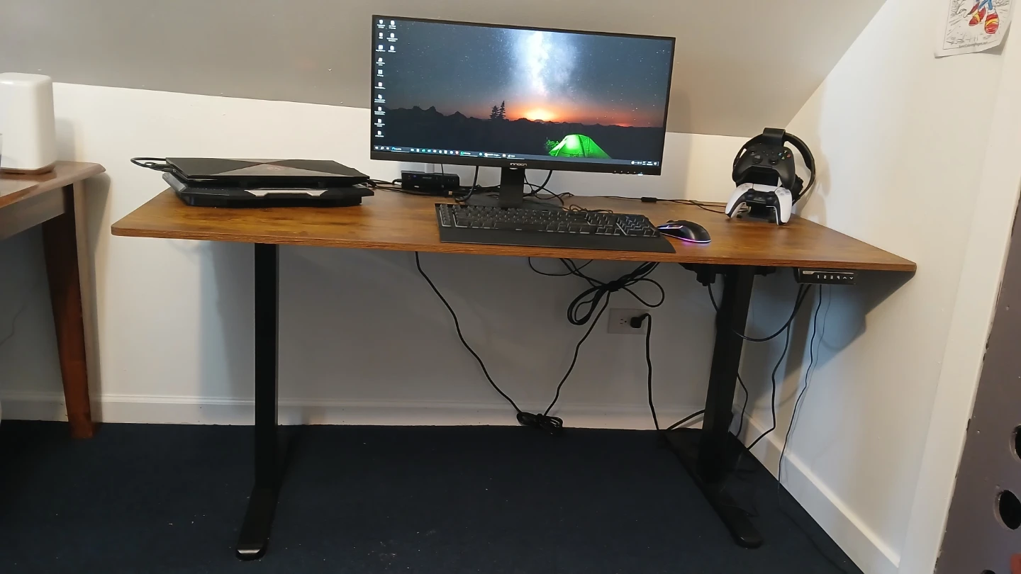 Standing Desk with Wood Top / Escritorio con ajuste de altura - photo 3