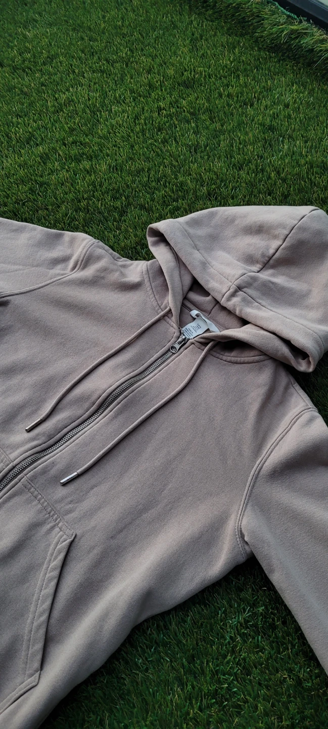 Light Brown Zip-Up Hoodie