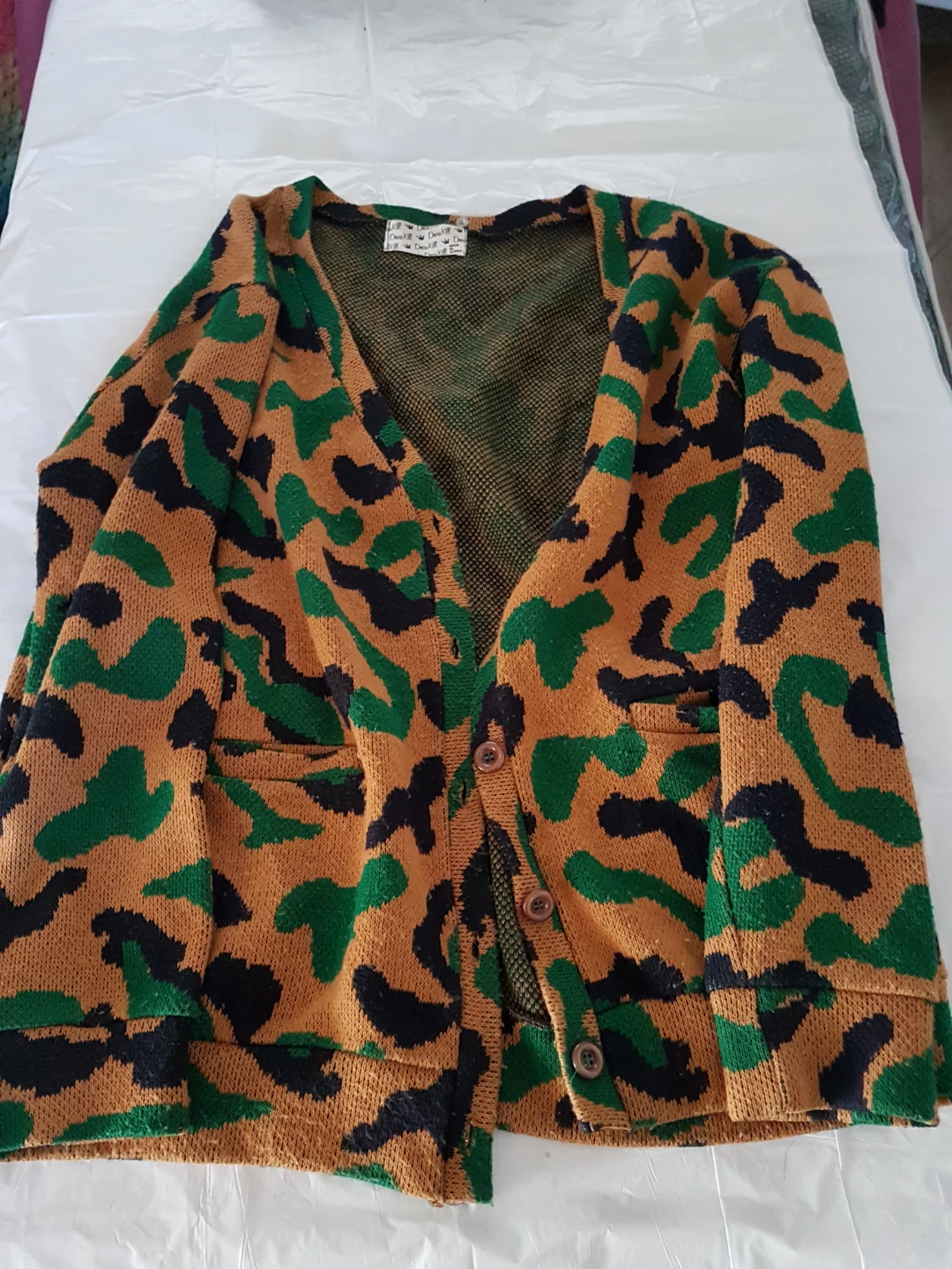 Dress Kill Camo Knit Cardigan Sweater