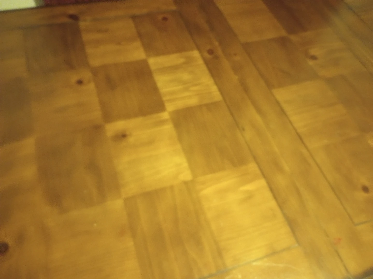 Wooden Dining Table with Checkerboard Top - photo 2