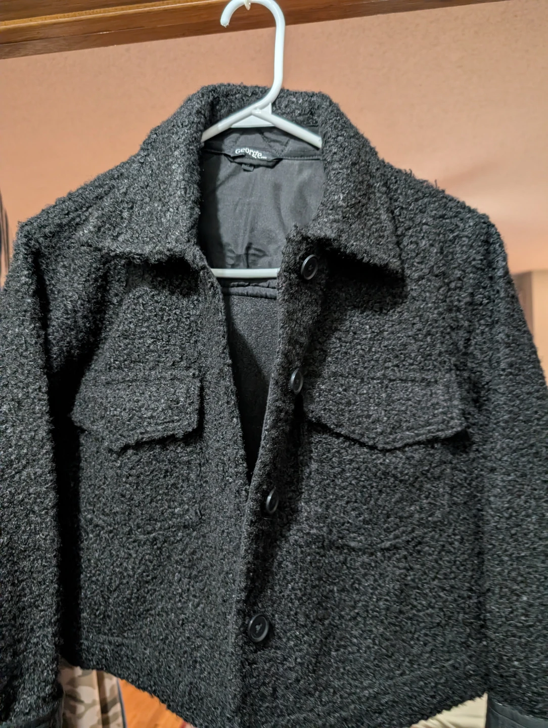 Women Black Bouclé Jacket