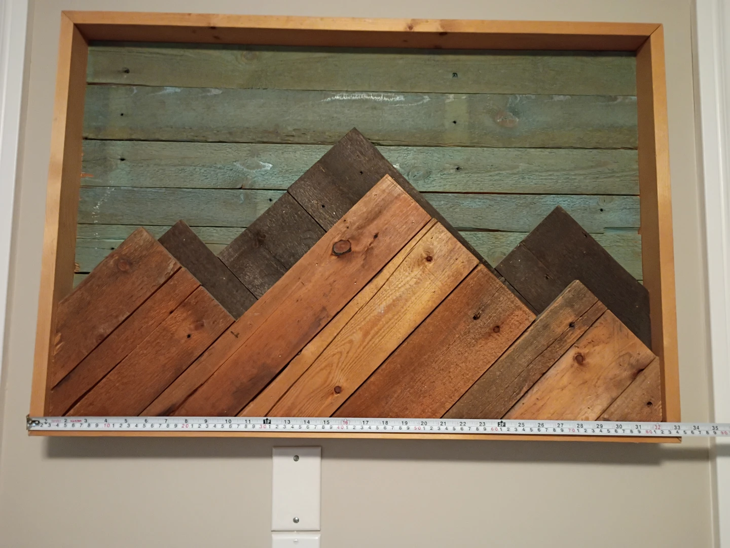 Rustic Wood Mountain Wall Art - photo 2