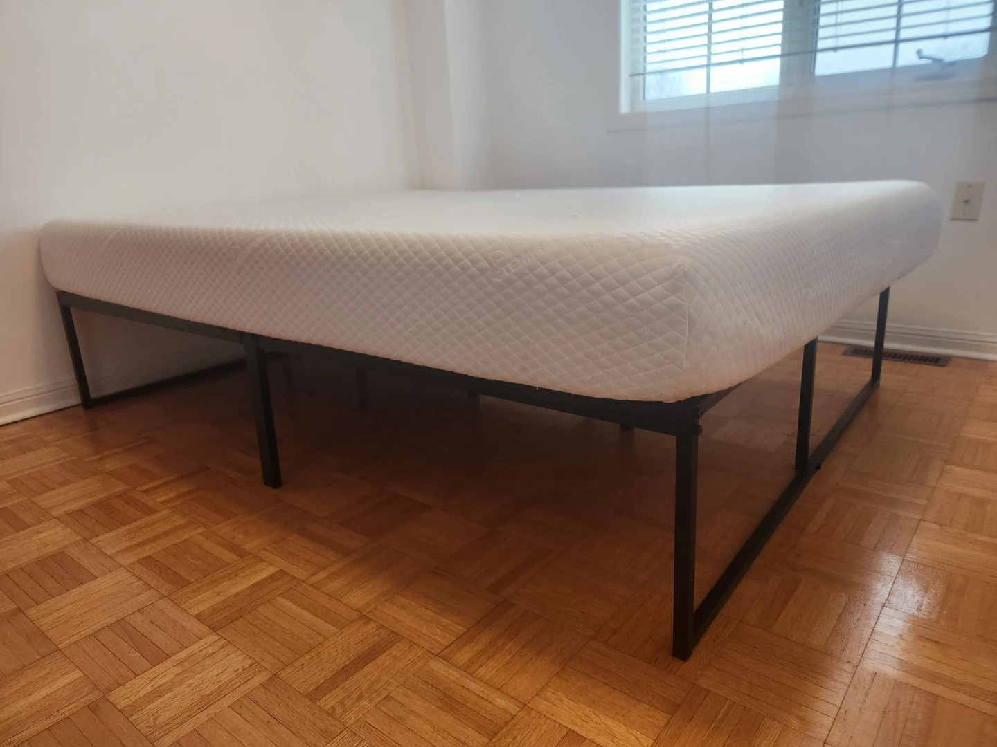Queen Metal Frame with Free Mattress