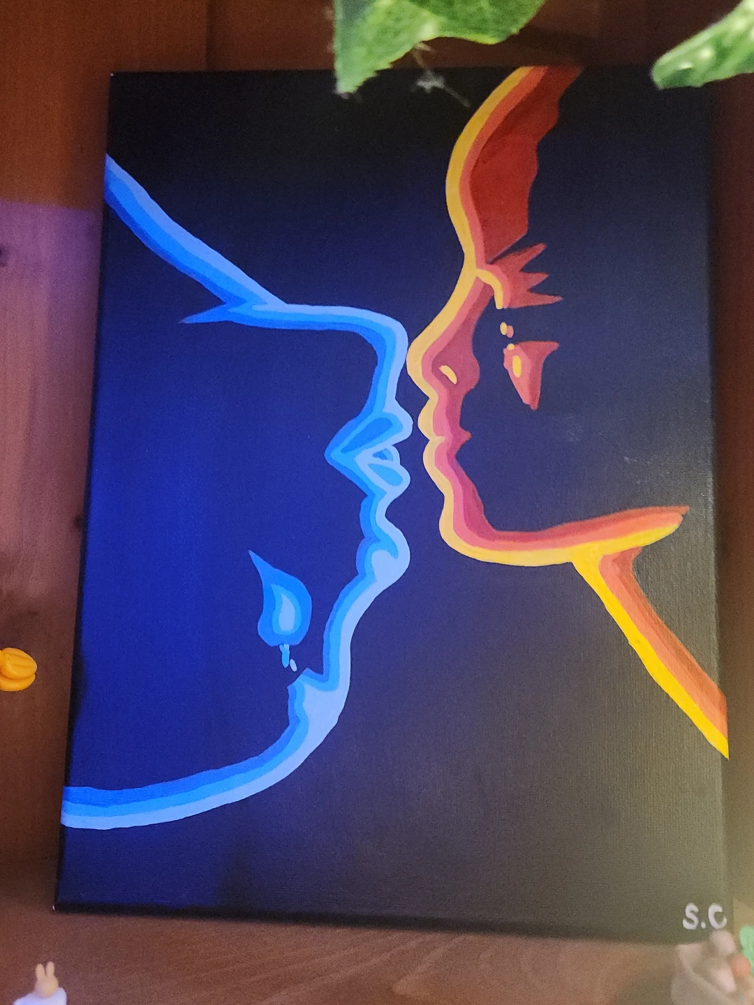 Abstract Couple Painting - photo 2