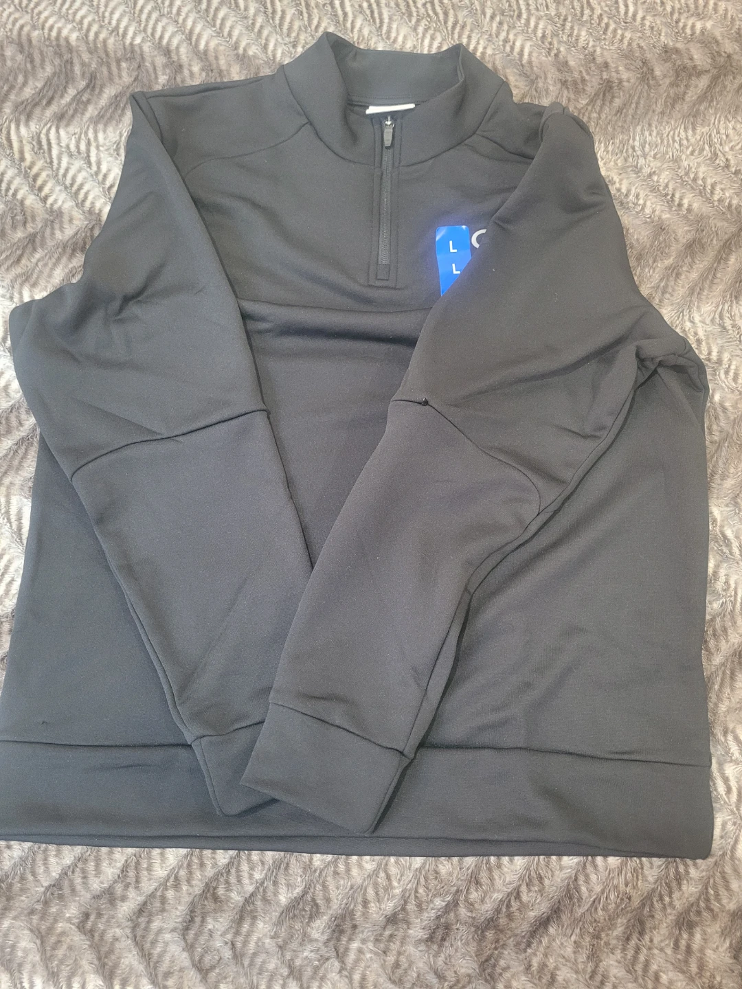 Champion Men's Black 1/4 Zip Pullover Sweater Size L