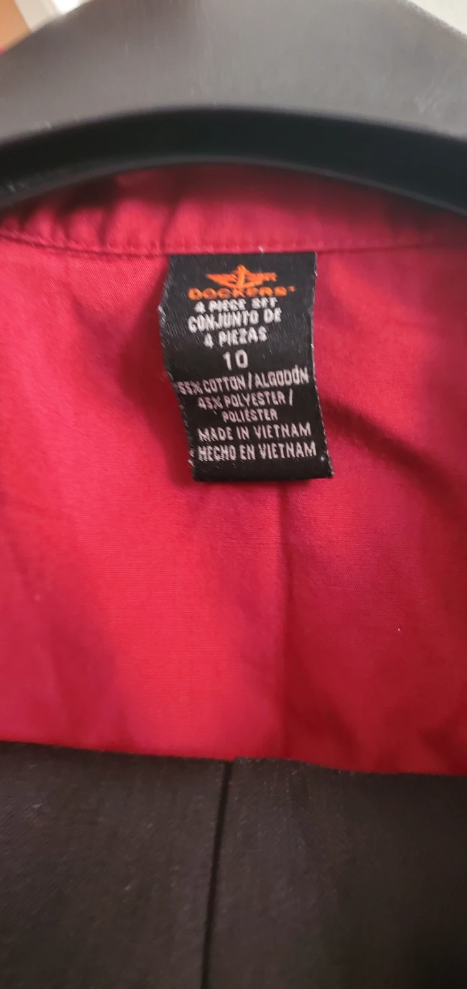Dockers Red Button-Down Shirt & Vest Set - Size 10 🏆 - photo 2