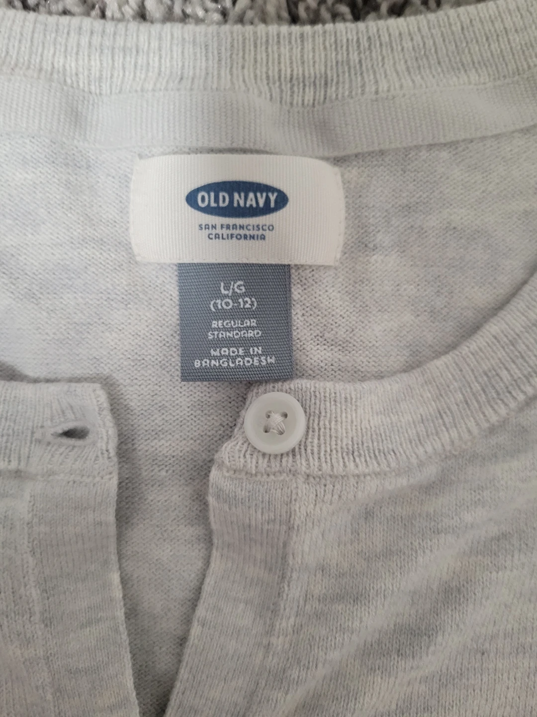 Old Navy Grey Cardigan Sweater L/G (10-12) - photo 3