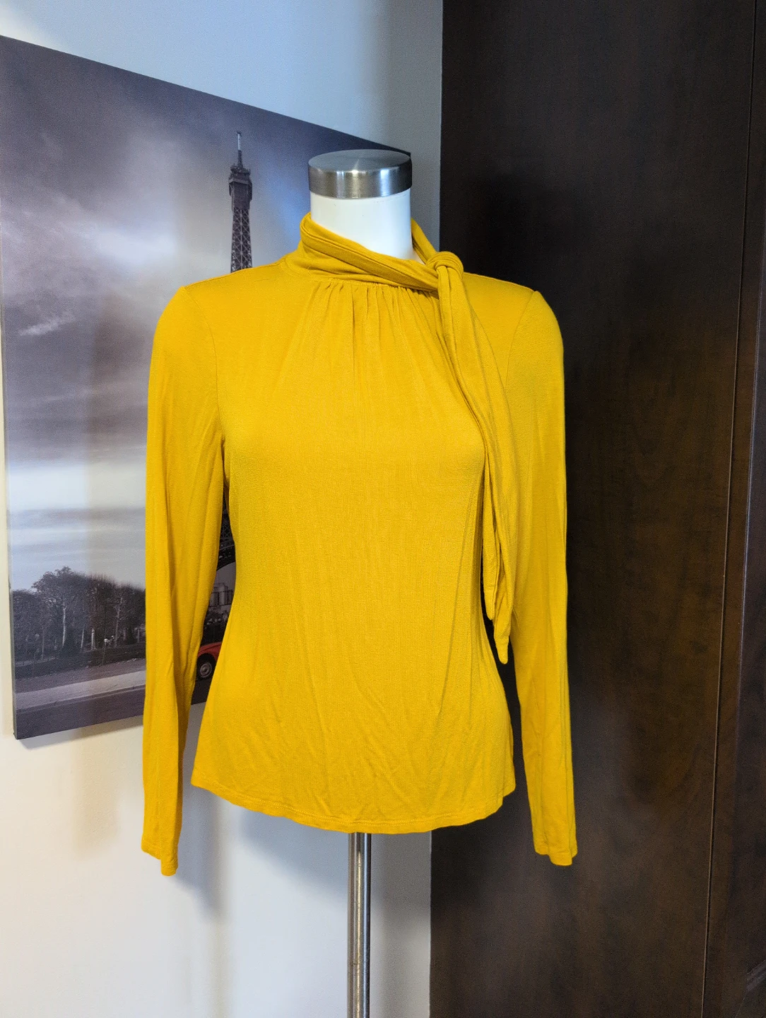 Suzy Shier Yellow Long Sleeve Top - Size M