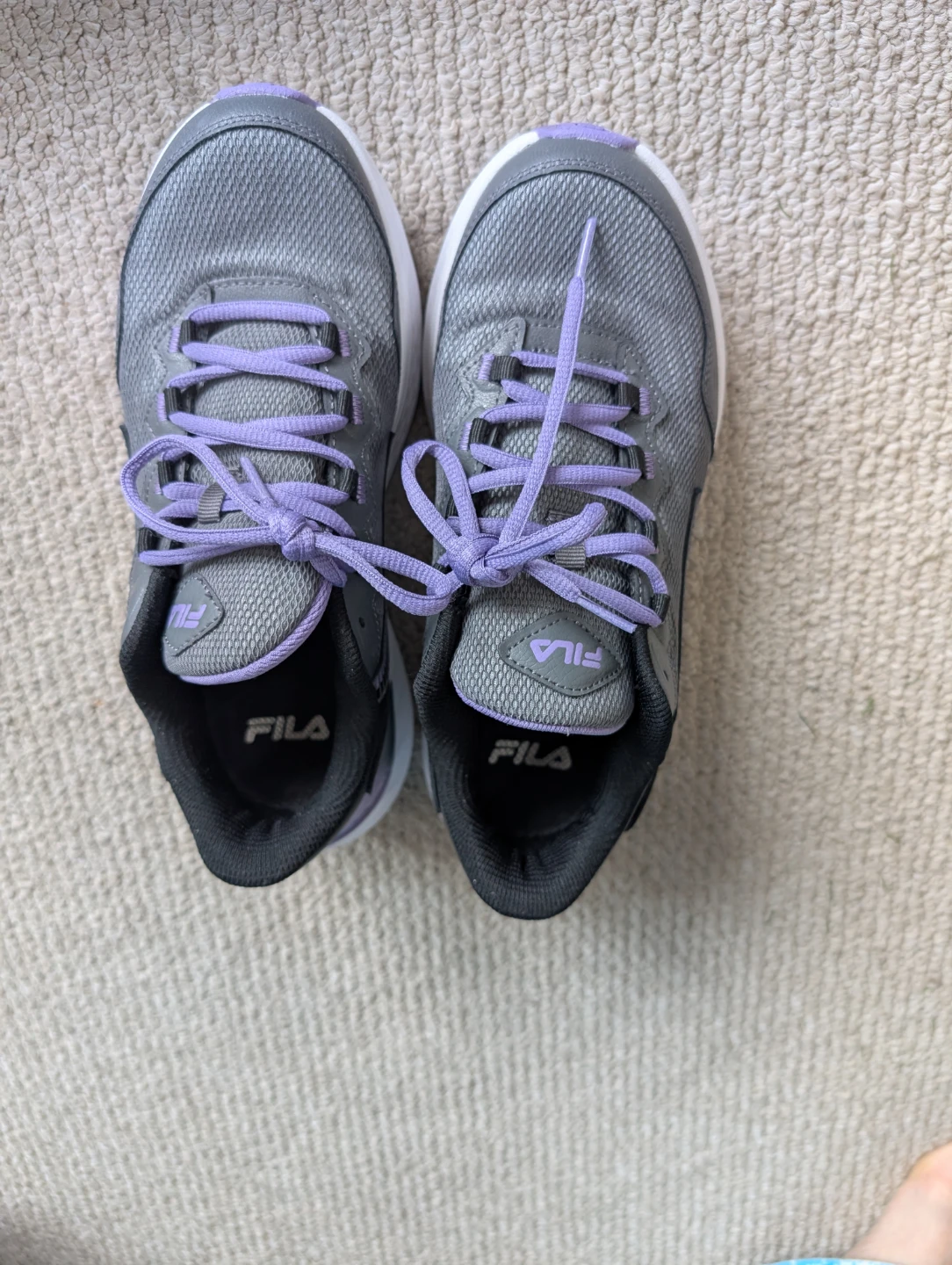 Fila Grey and Purple Running Shoes