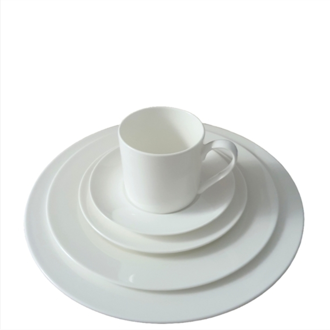 Fitz and Floyd Nevaeh White Fine Bone China Dinnerware Set