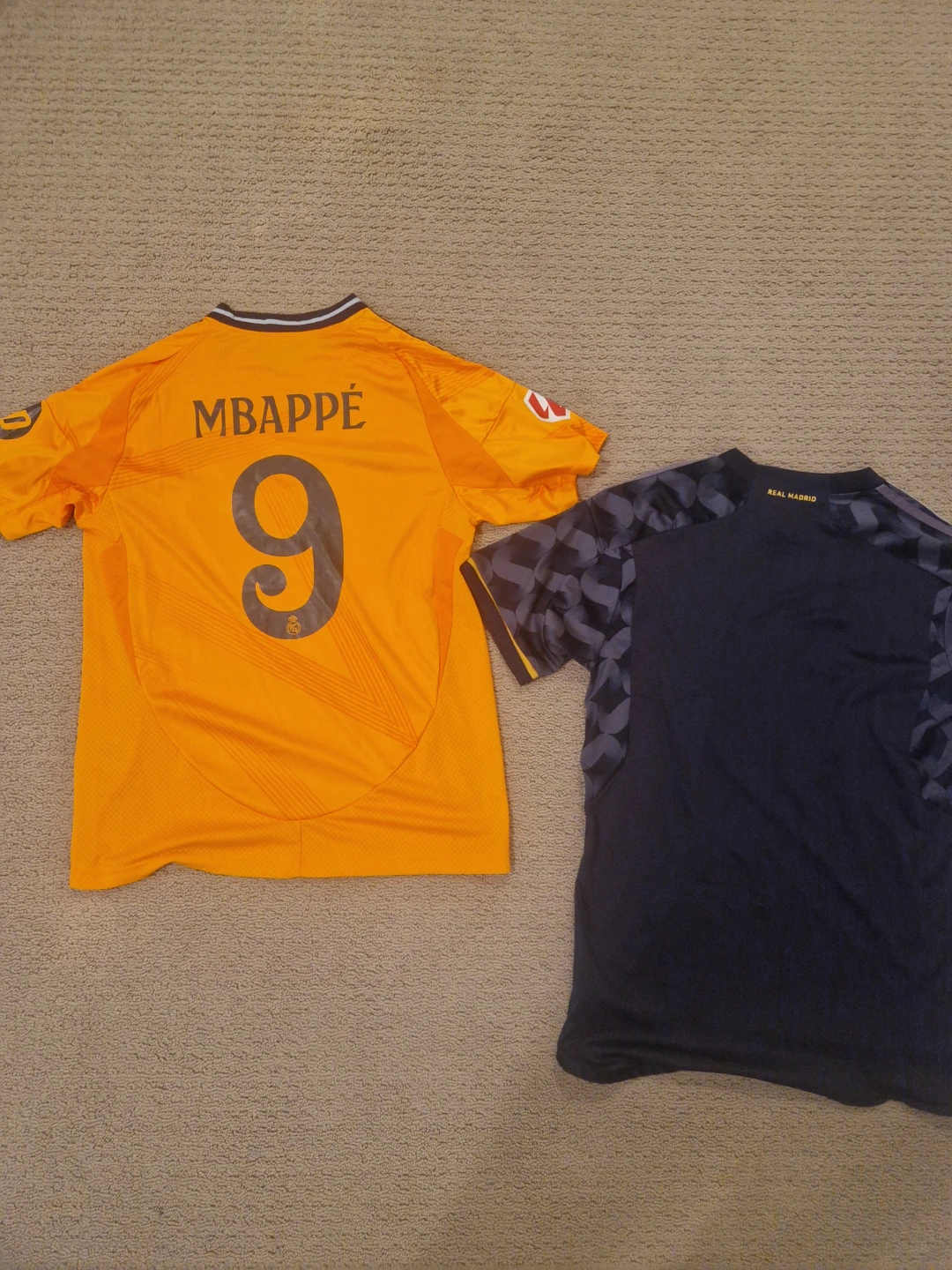 Adidas Real Madrid Jerseys (2) 40 each - Orange Mbappé & Navy - photo 3