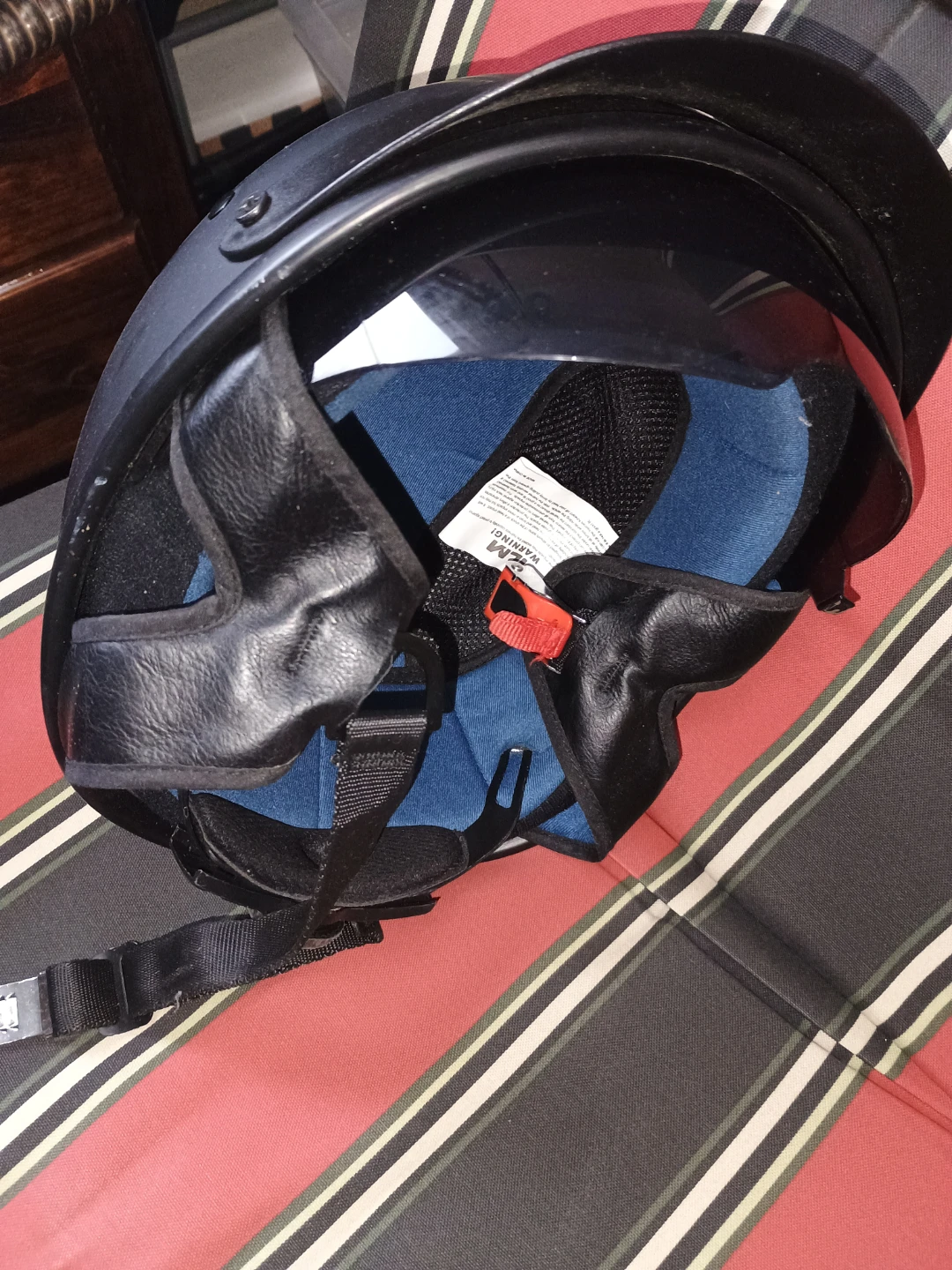 Black Motorcycle Helmet with Visor - photo 4