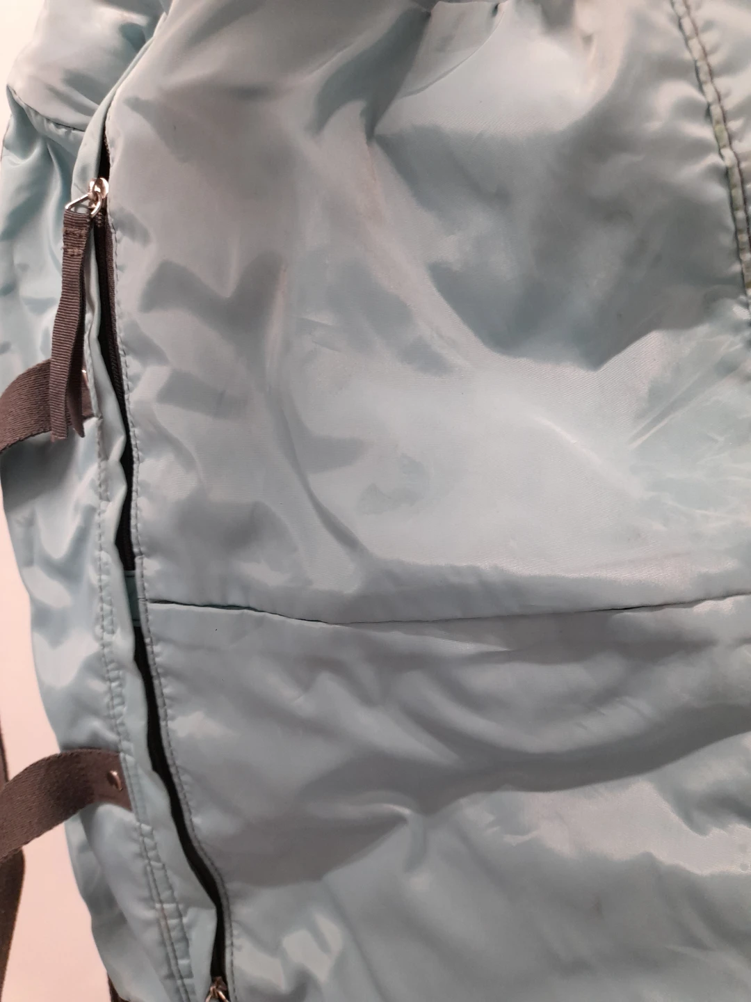 Nylon Duffle Bag with Gray Straps
