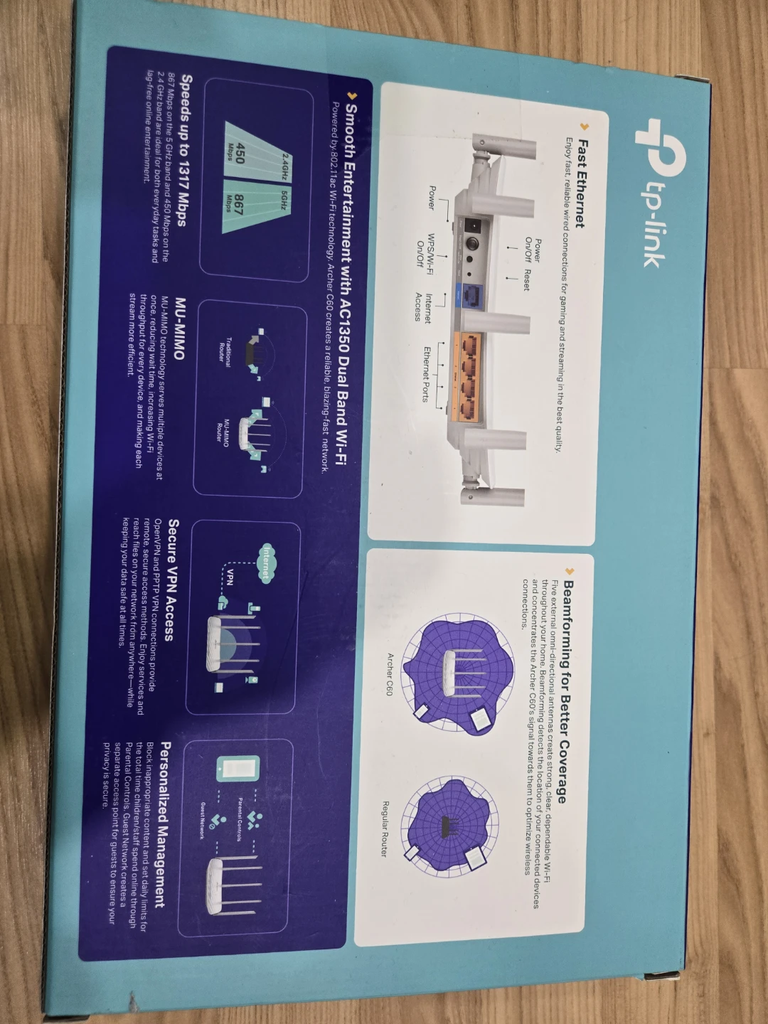 TP-Link Archer C60 AC1350 Dual Band Wi-Fi Router - photo 2