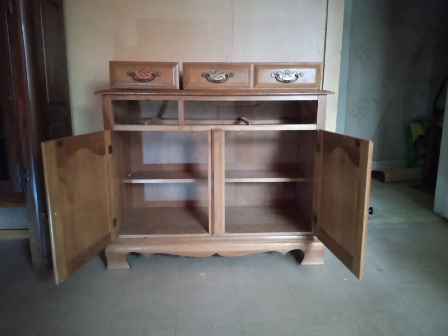 Wooden Sideboard Cabinet with Drawers and Doors - photo 2