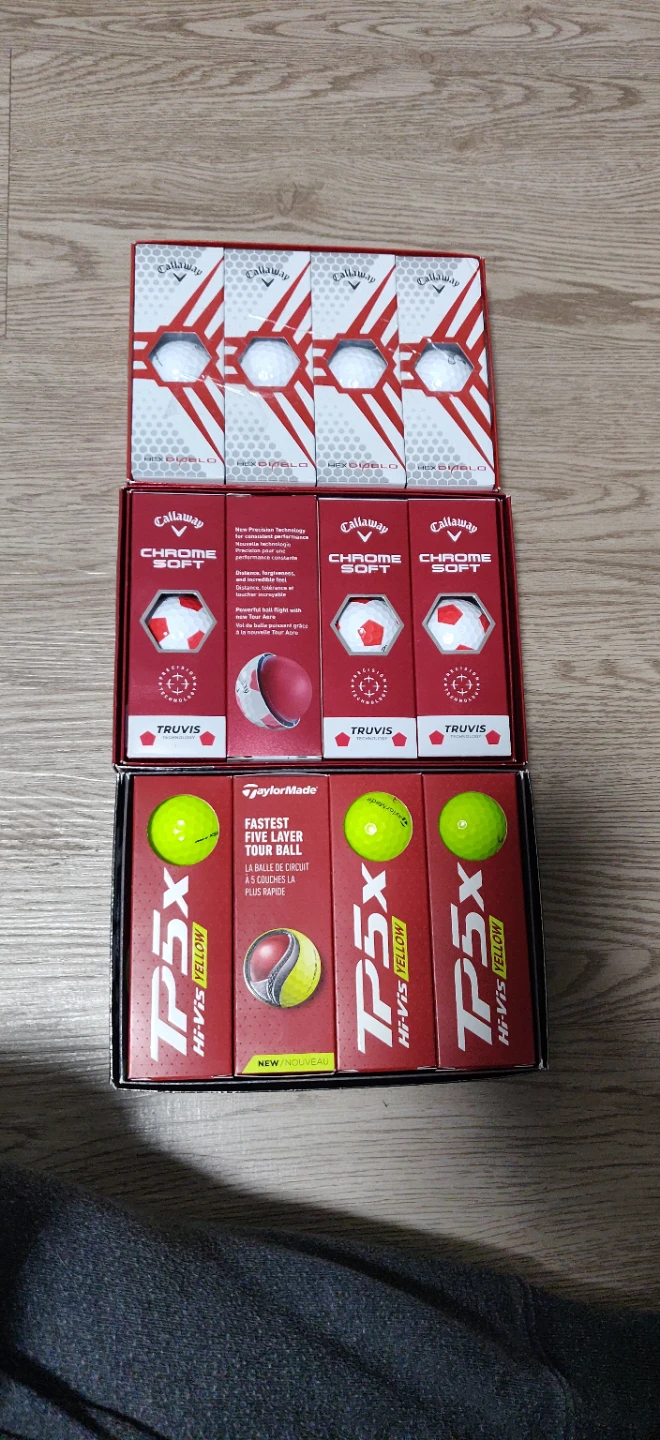 Callaway Chrome Soft, Diablo Hex & TaylorMade TP5x Golf Balls