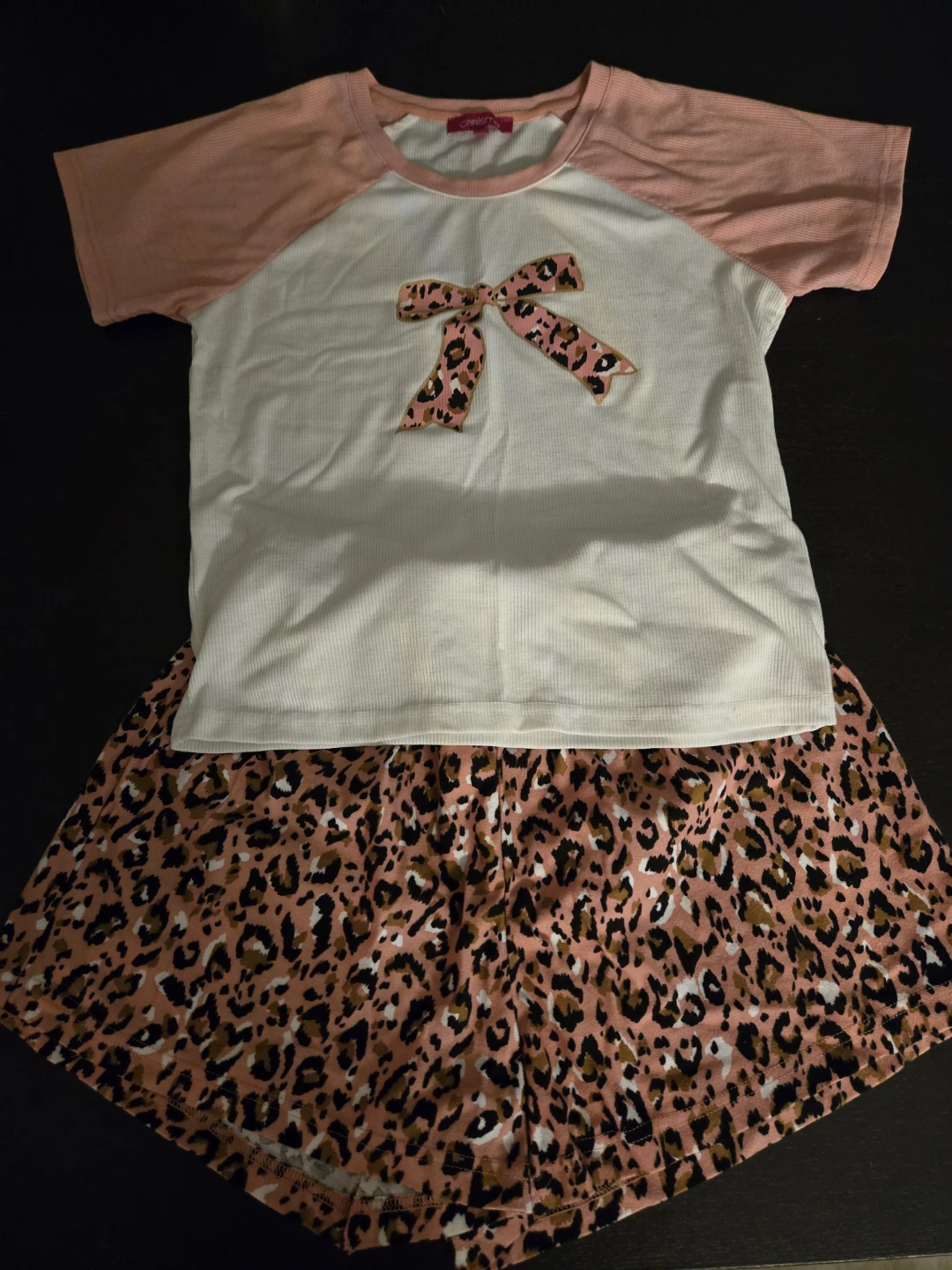 Pink Leopard Print Pajama Set