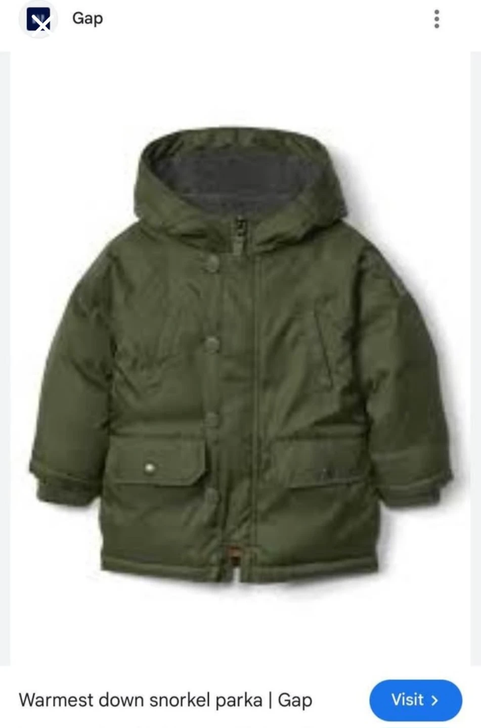 Gap Kids Warmest Down Snorkel Parka Jacket 🏆 - photo 3
