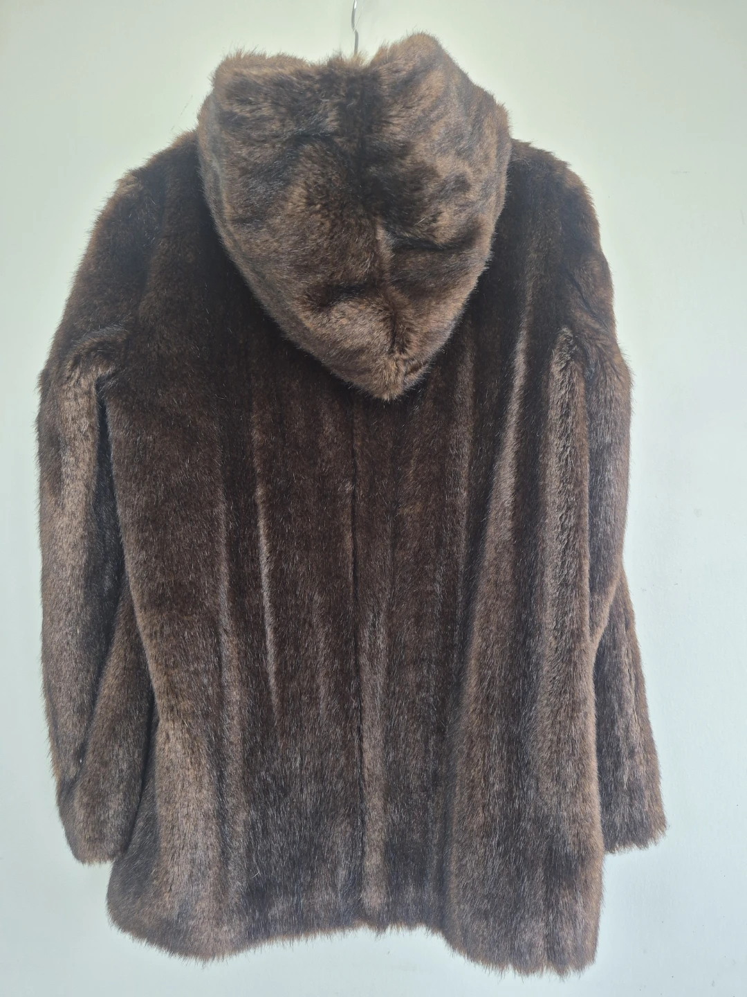 Brown Faux Fur Hooded Coat - photo 2