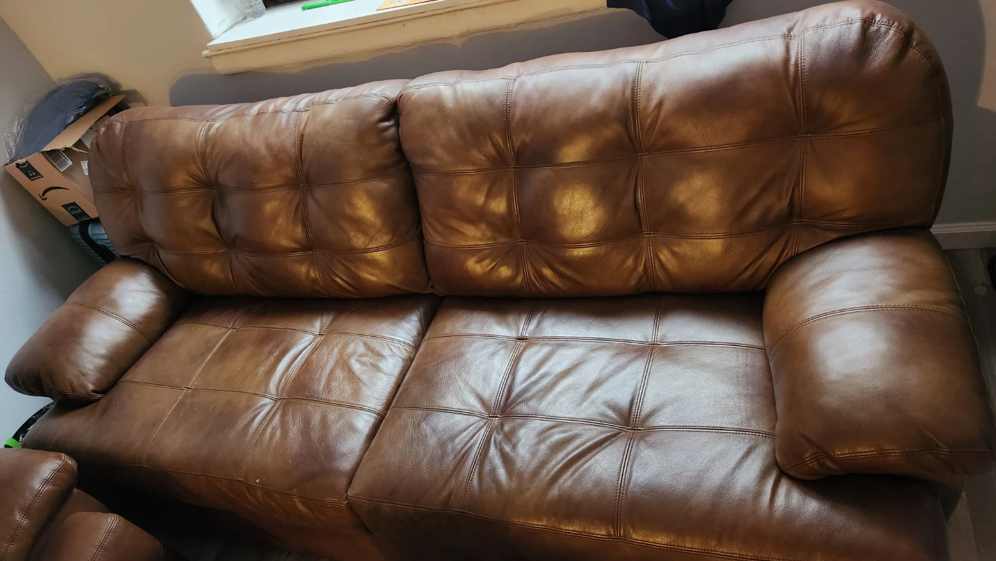 Brown Leather Sofa