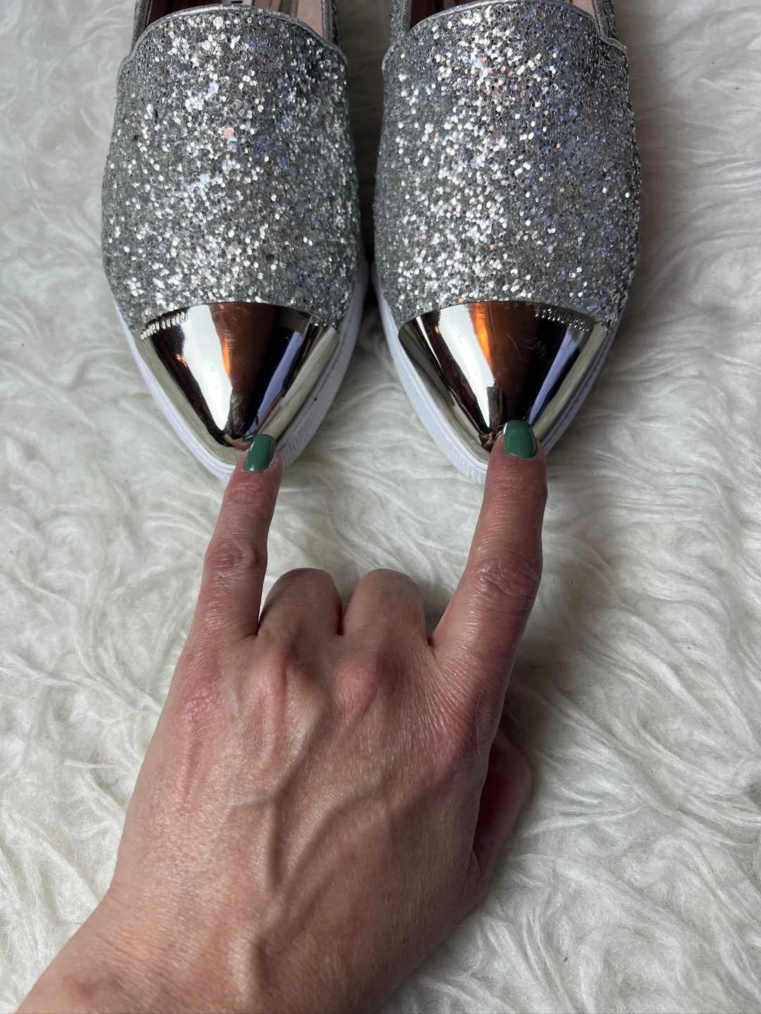 Miu Miu Glitter Slip-On Shoes - Size 36 - photo 3