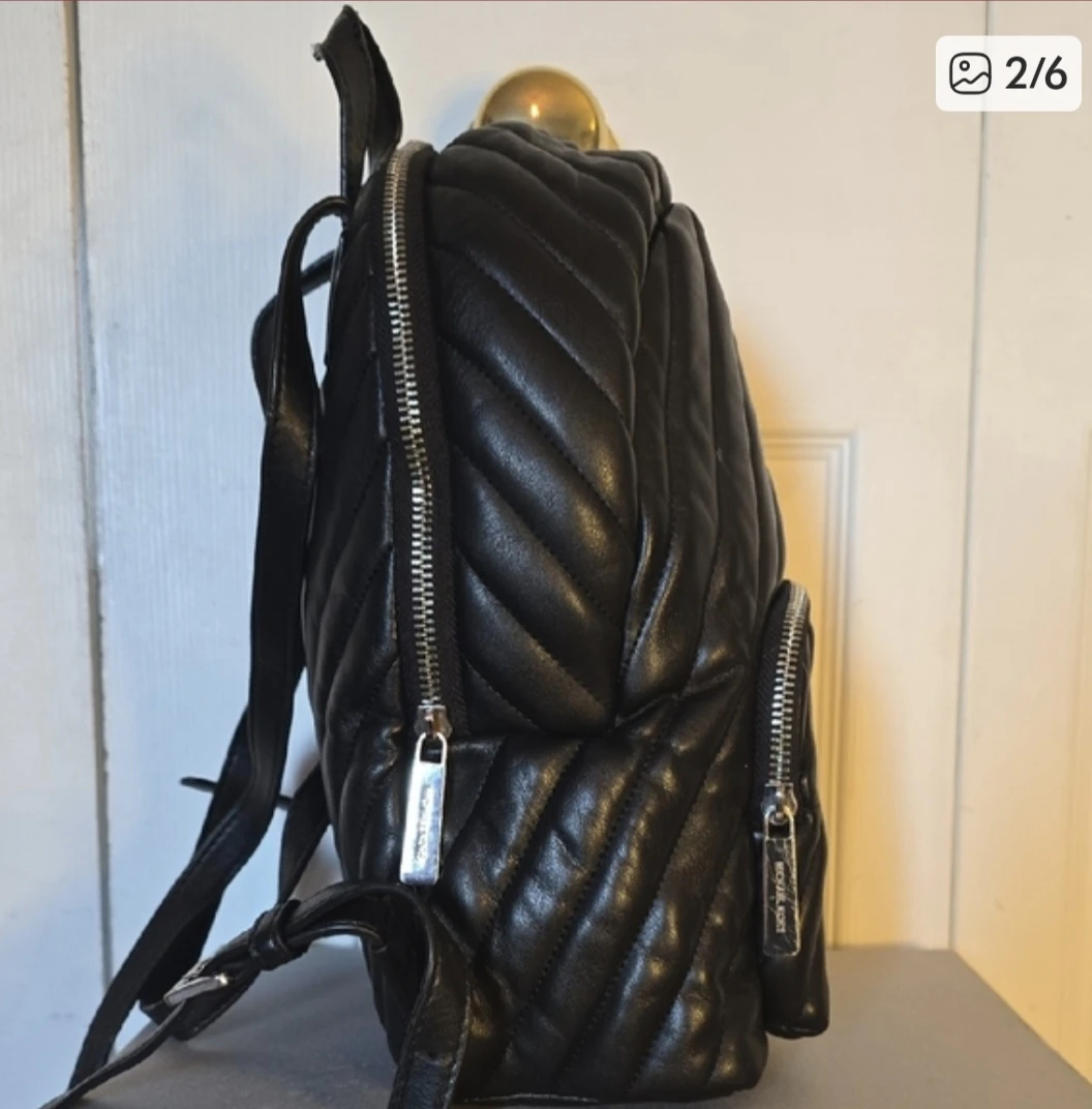 Michael Kors Quilted Black Leather Backpack - photo 2