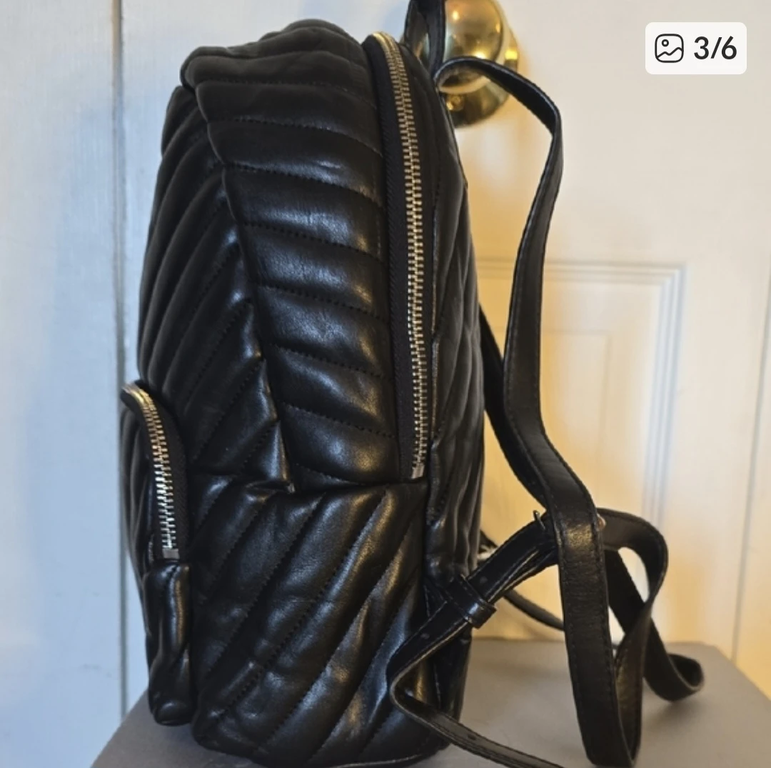 Michael Kors Quilted Black Leather Backpack - photo 3