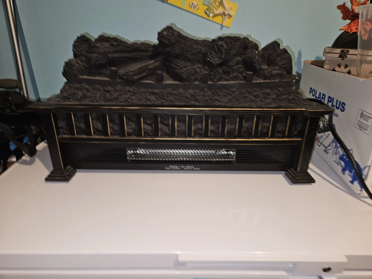 Electric Fireplace Heater Log Set