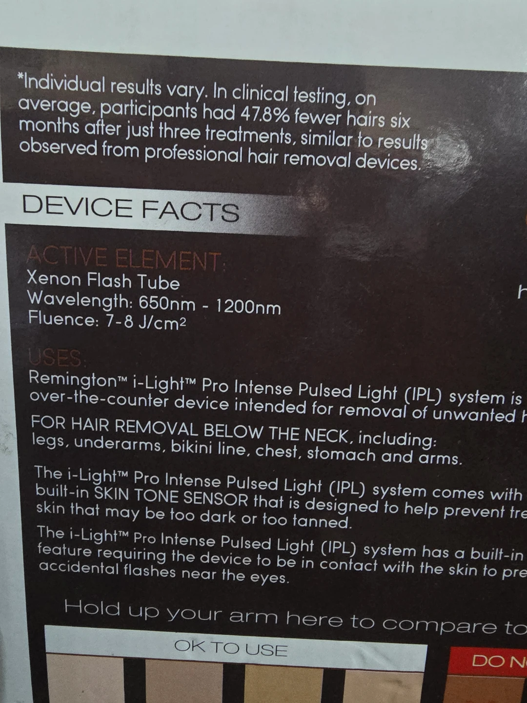 Remington iLIGHT Pro Intense Pulsed Light Hair Removal System - photo 2