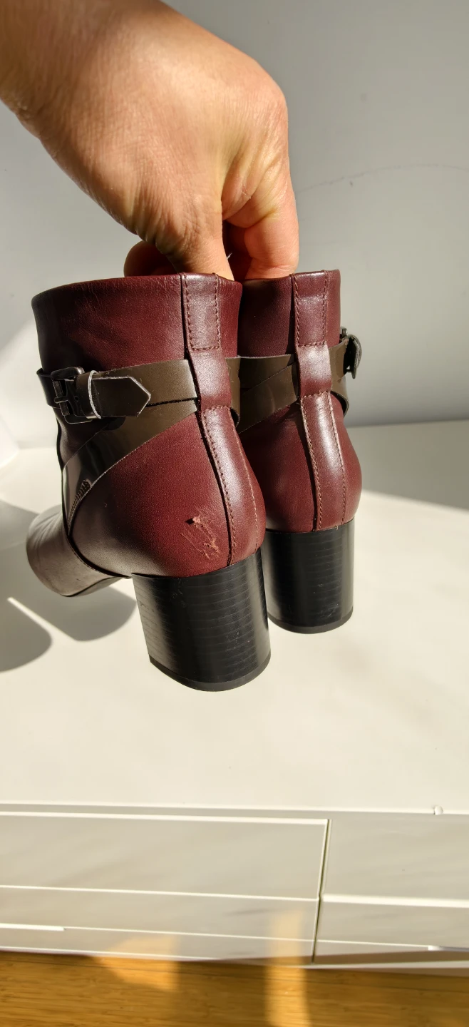 Geox Burgundy Leather Ankle Boots - photo 4