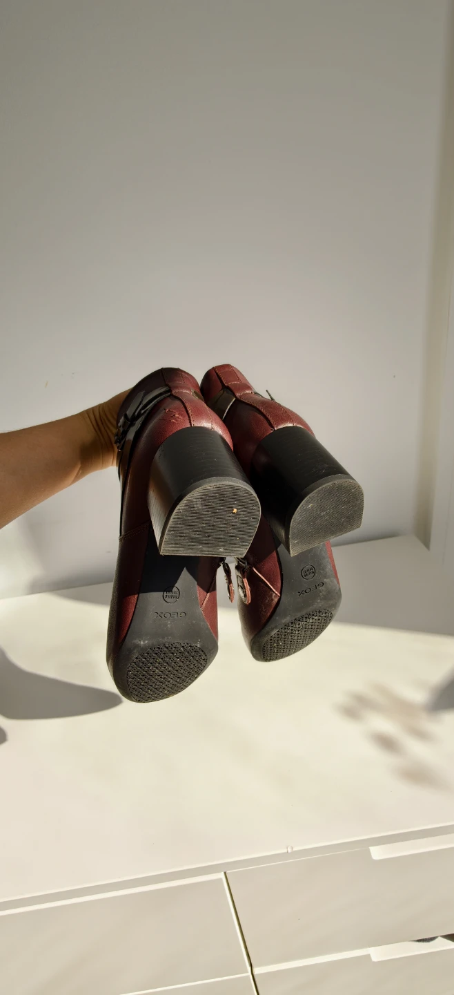 Geox Burgundy Leather Ankle Boots - photo 5