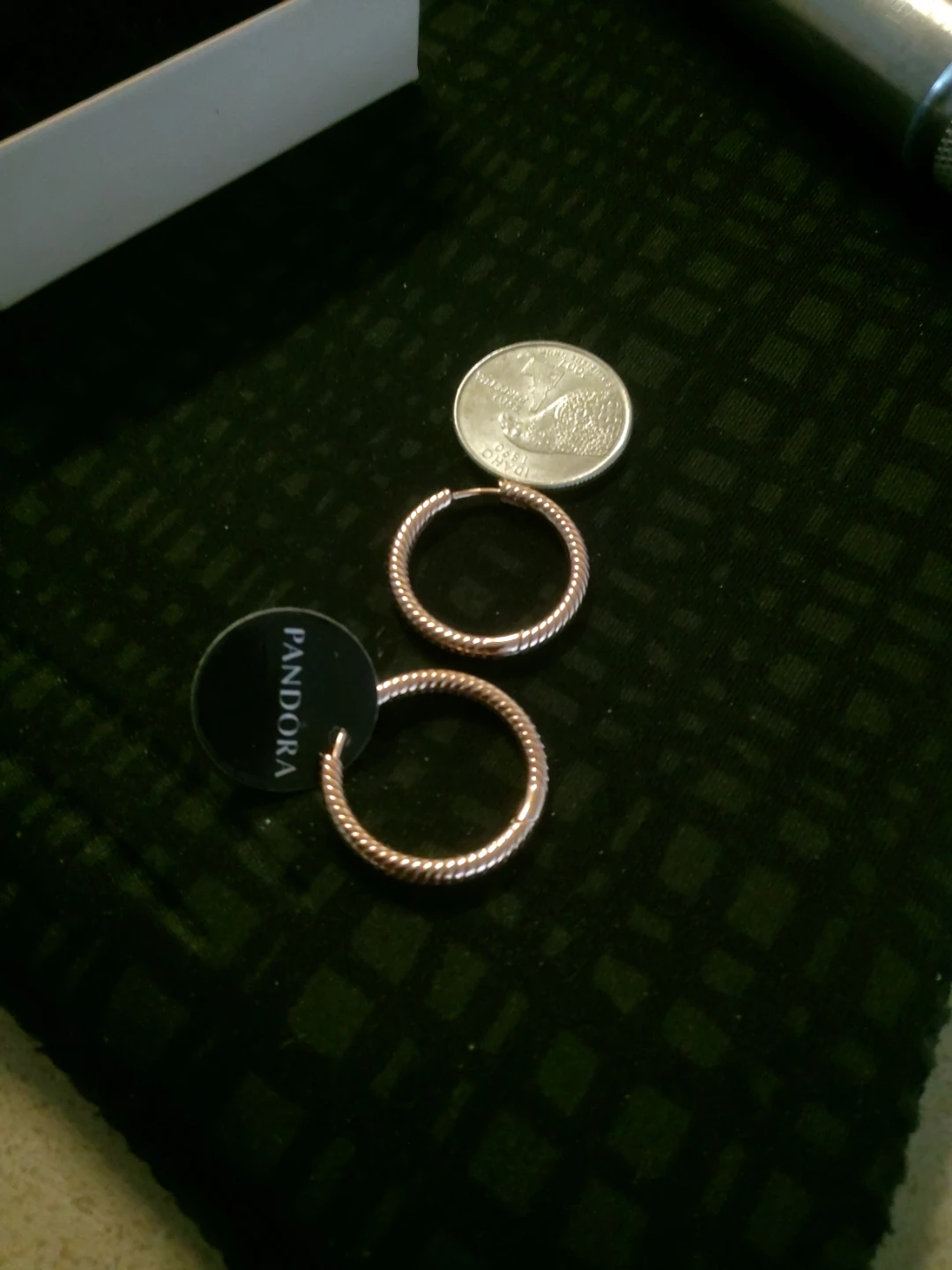 Pandora Rose Gold Hoop Earrings - photo 3