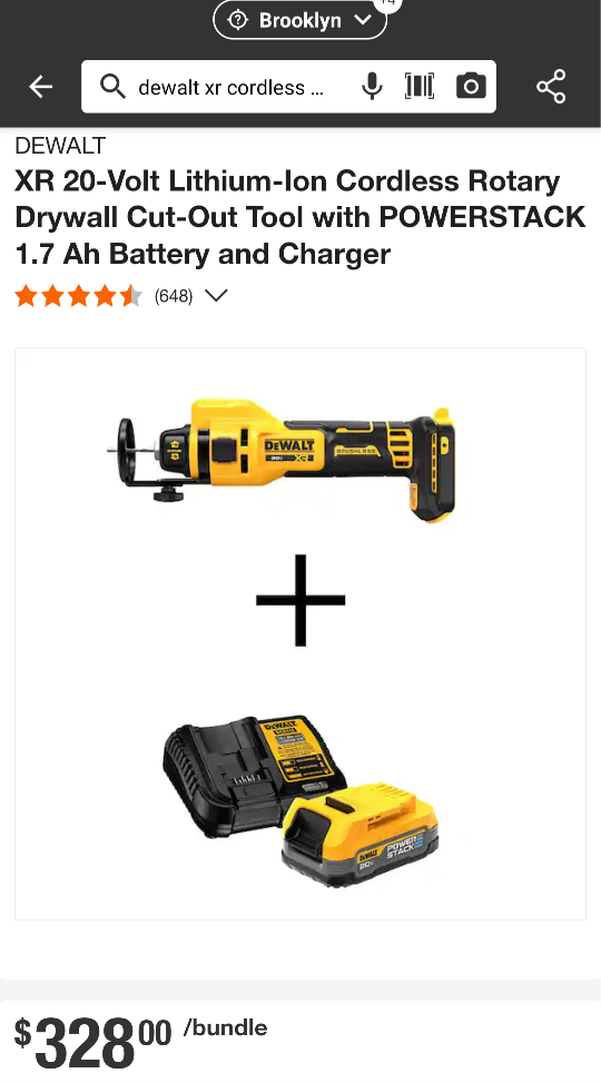 20V Max DeWalt XR Drywall Cut Off Tool + POWERSTACK 🏆 - photo 2