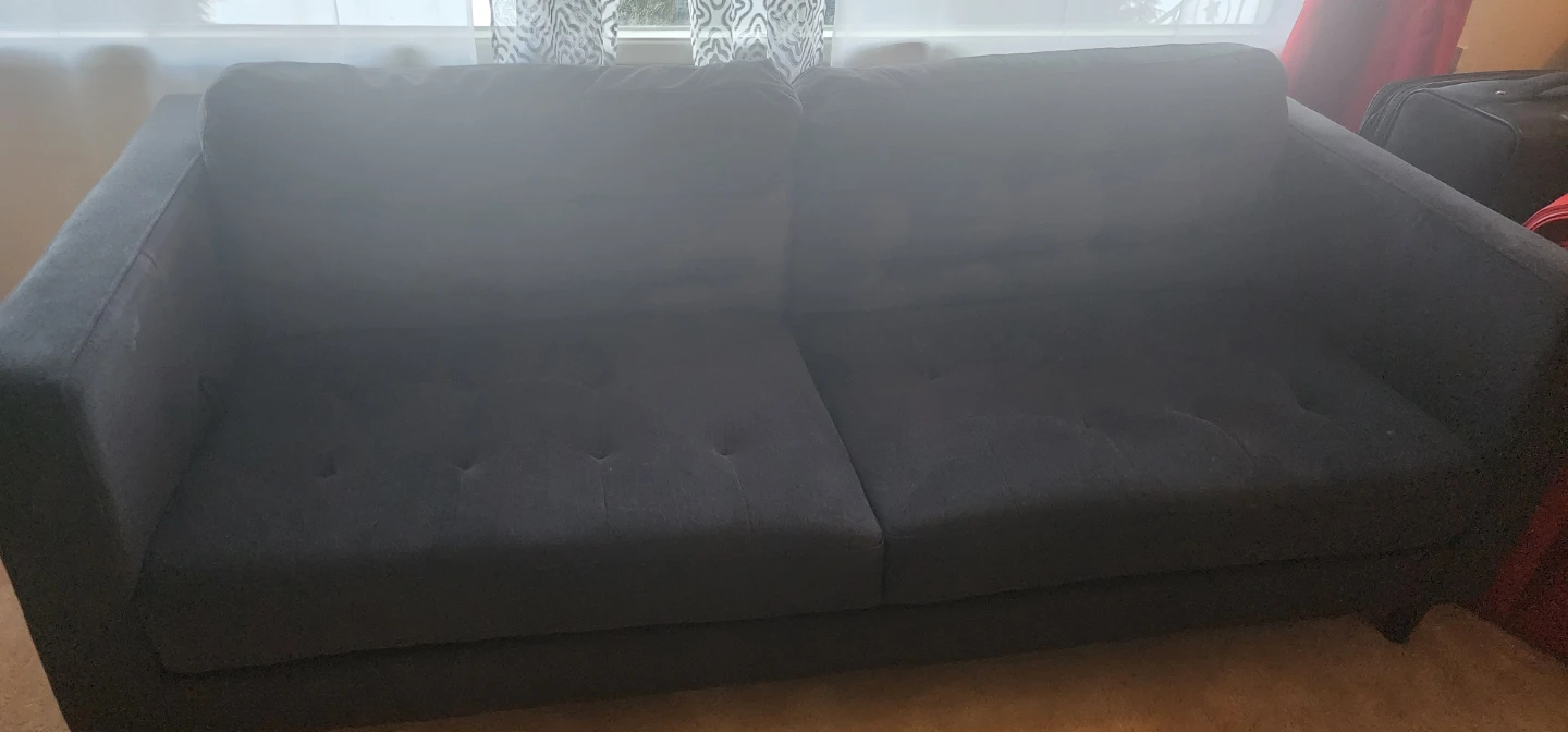 Dark Grey Loveseat Sofa - photo 2
