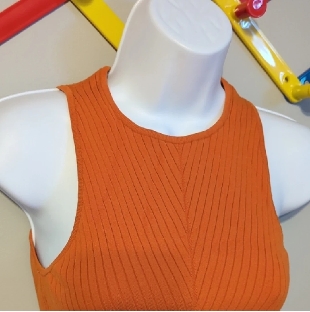 Garage Orange Ribbed Tank Top Size M - photo 2