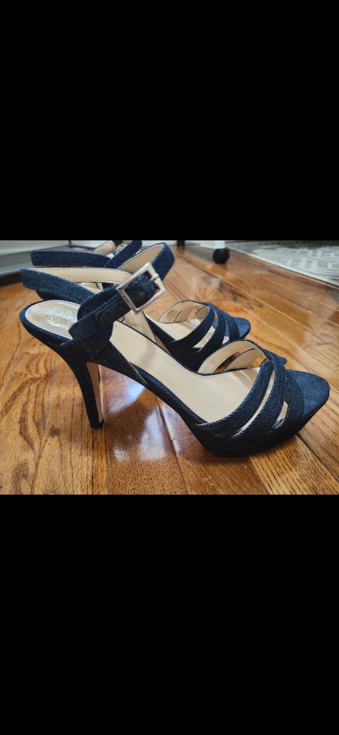 Vince Camuto Denim Strappy High Heel Sandals - photo 3