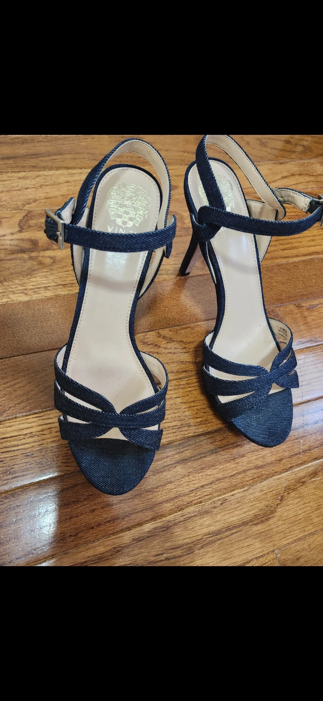 Vince Camuto Denim Strappy High Heel Sandals - photo 4