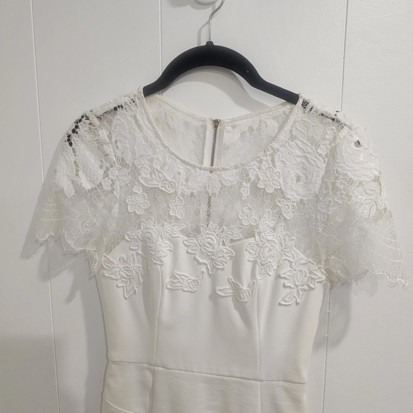 Evernew Melbourne White Lace Sheath Dress Sz 4 - photo 3
