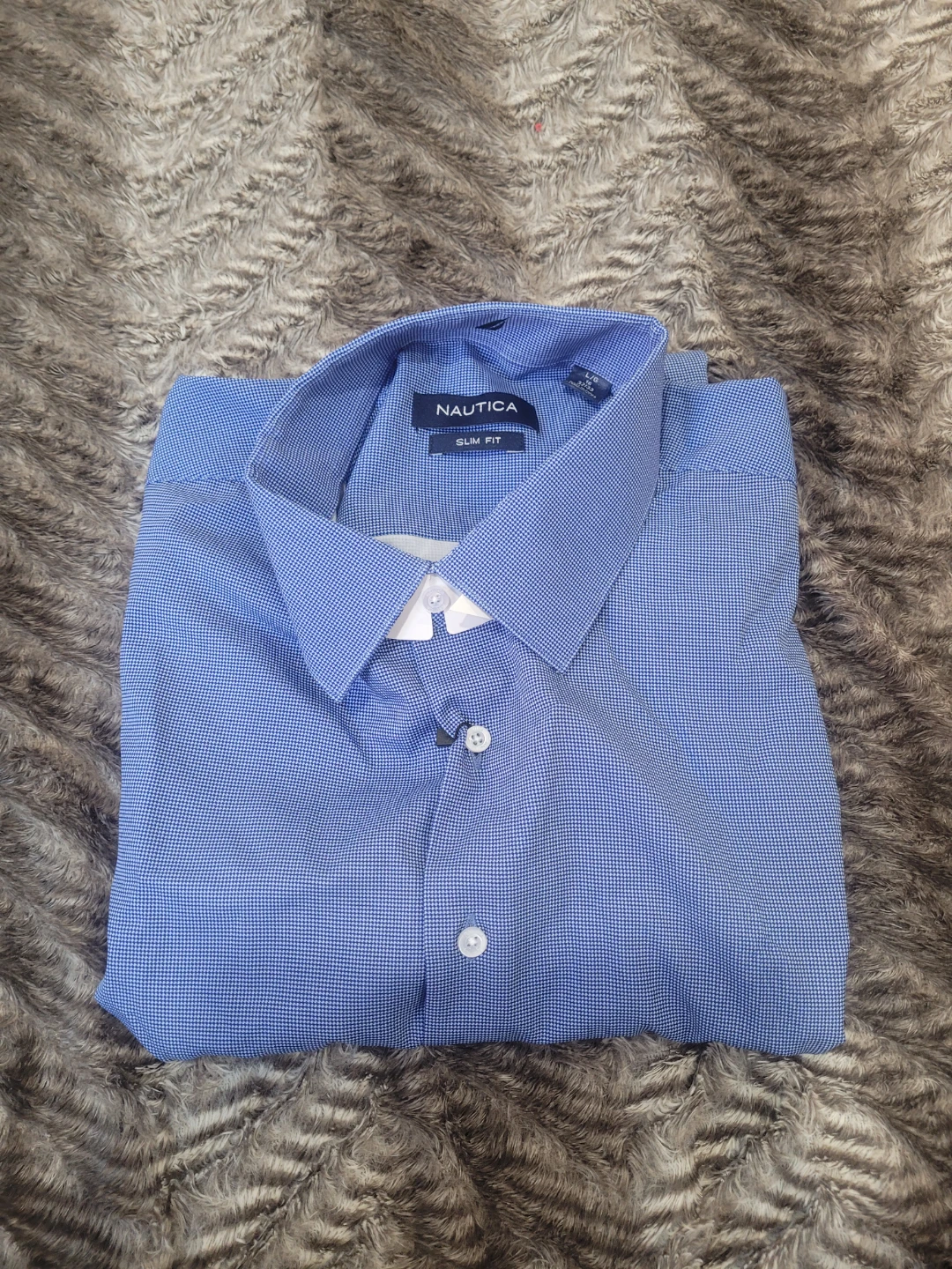 Nautica Men's Slim Fit Dress Shirt - Blue