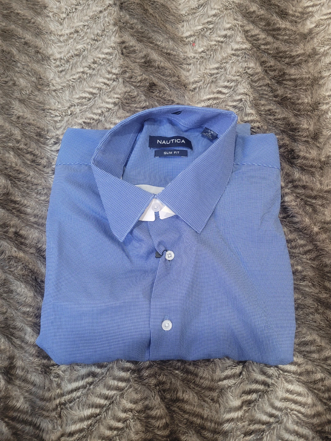 Nautica Men's Slim Fit Dress Shirt - Blue - photo 2